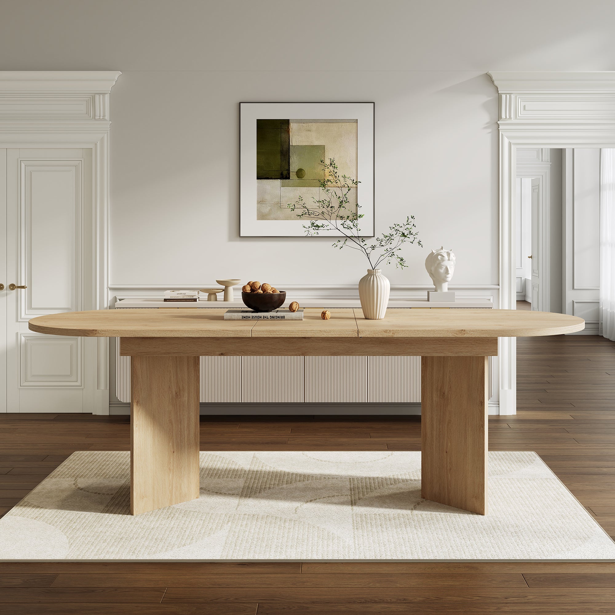 Extendable Oak Dining Table 160-200 x 90cm - Seats 6-8
