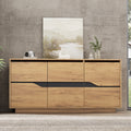 Modern Vintage 3‑Door Sideboard Cabinet – Adjustable Shelves 140×40×70cm Wood