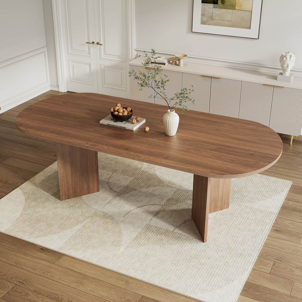Extendable Walnut Dining Table 160-200 x 90cm - Seats 6-8