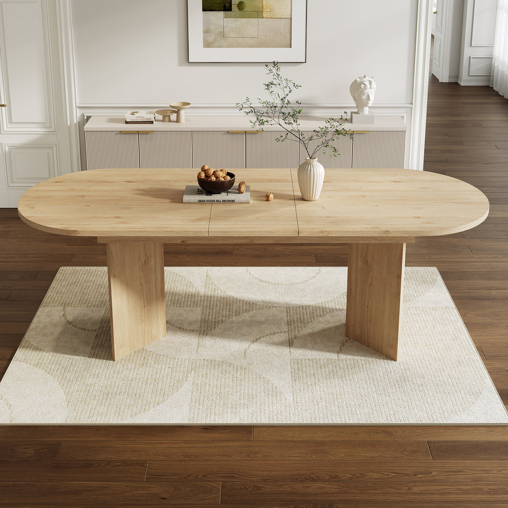 Extendable Oak Dining Table 160-200 x 90cm - Seats 6-8