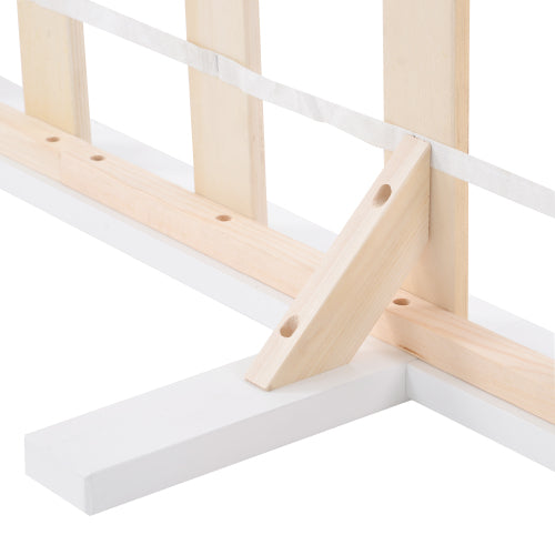 3ft Single Pine Wood Bed Frame – Solid Slats, White Finish (90×190cm)
