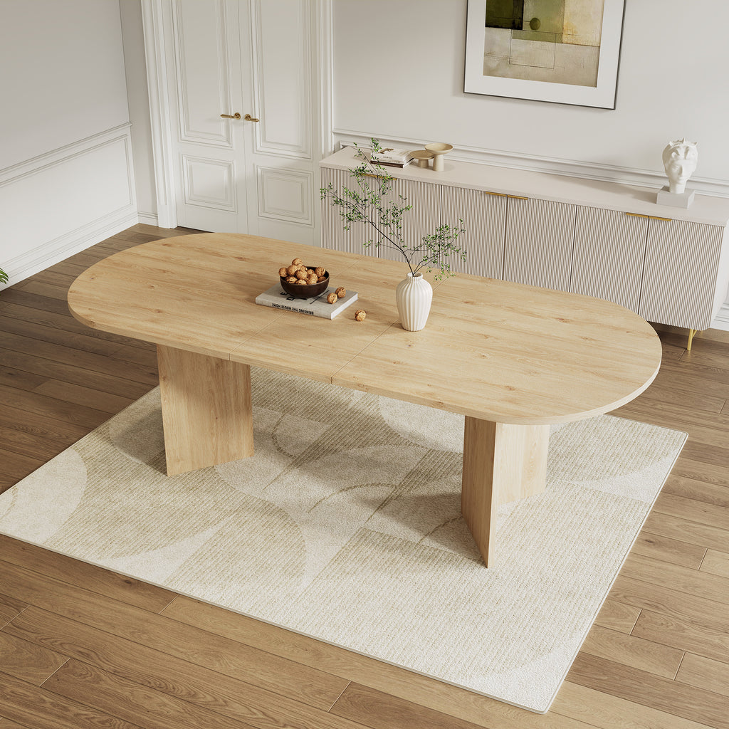 Extendable Oak Dining Table 160-200 x 90cm - Seats 6-8