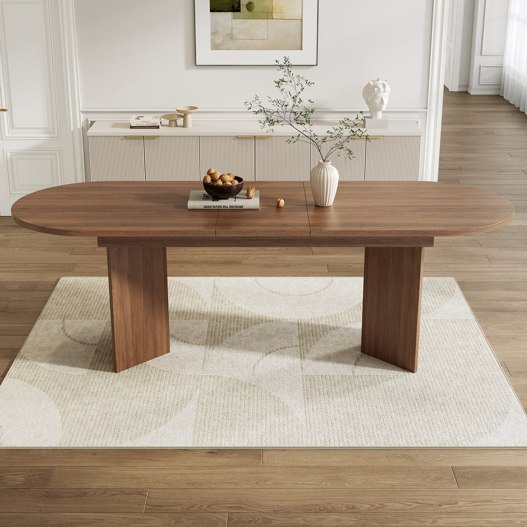 Extendable Walnut Dining Table 160-200 x 90cm - Seats 6-8